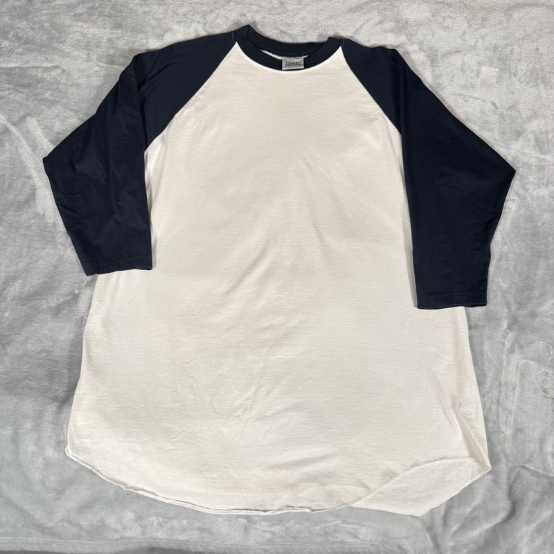 Vintage Stanley Desantis Raglan Sleeve Blank T Shirt Mens XL Tall Fit USA Made