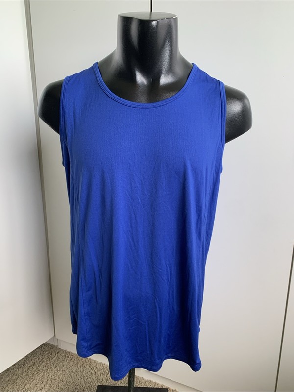Duluth Trading men’s size Large sleeveless royal blue scoop neck tank top