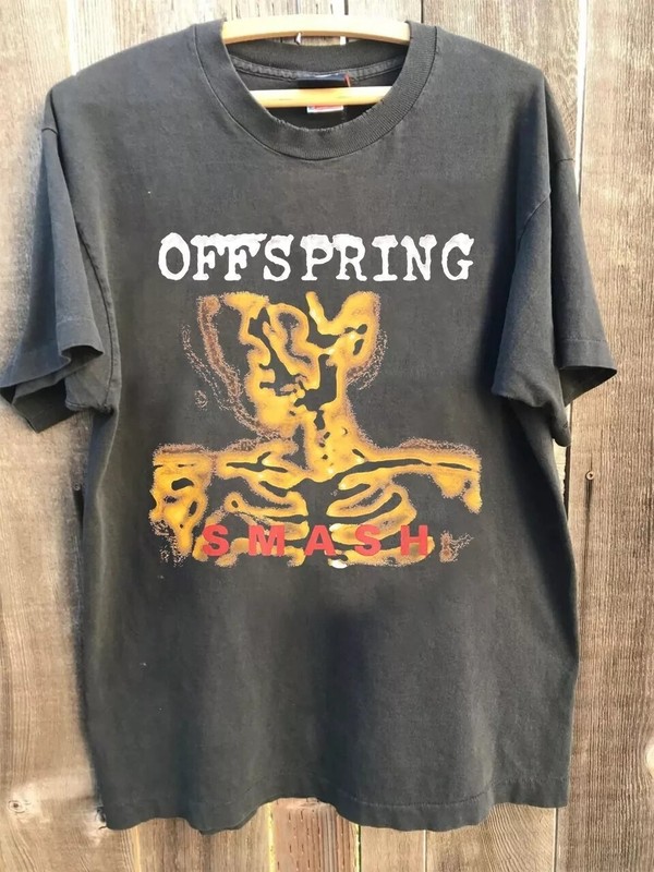 Vintage The Offspring Smash 1994 Brockum Album Punk Charcoal T shirt S-5XL