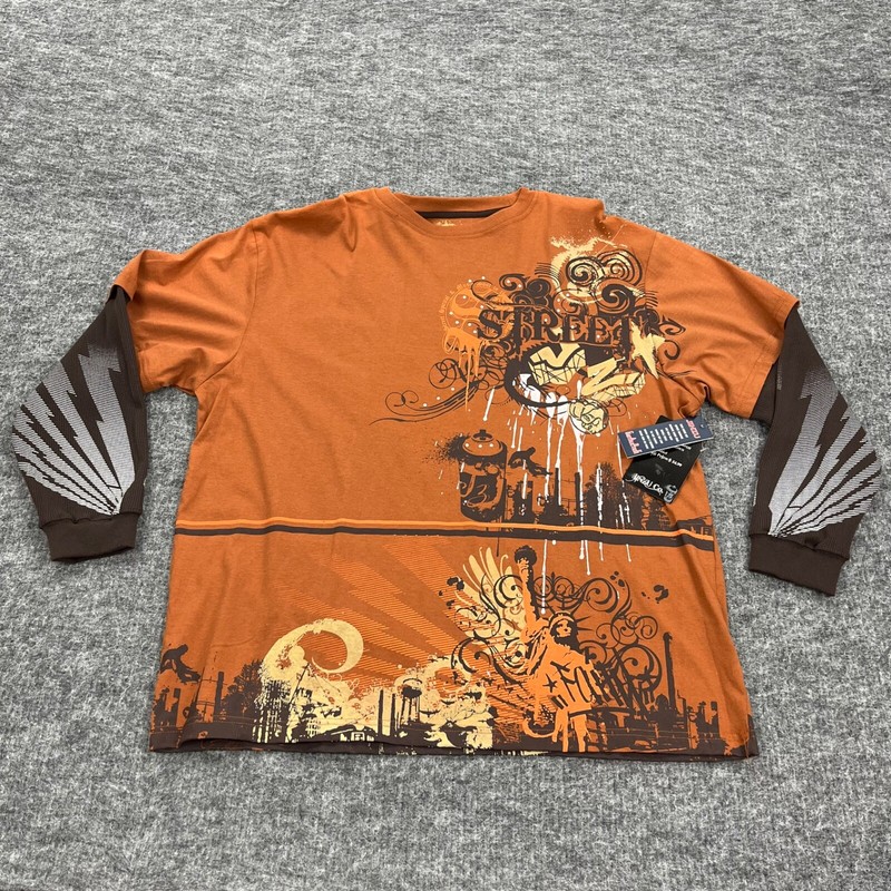 Jinzu Shirt Mens 4XL Graffiti Skater Spray Can Tagger Street Graphics New