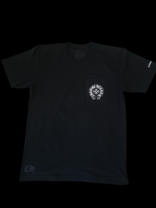 Chrome Hearts Black Graphic Print Pocket Logo Crew Neck T-Shirt Men’s M