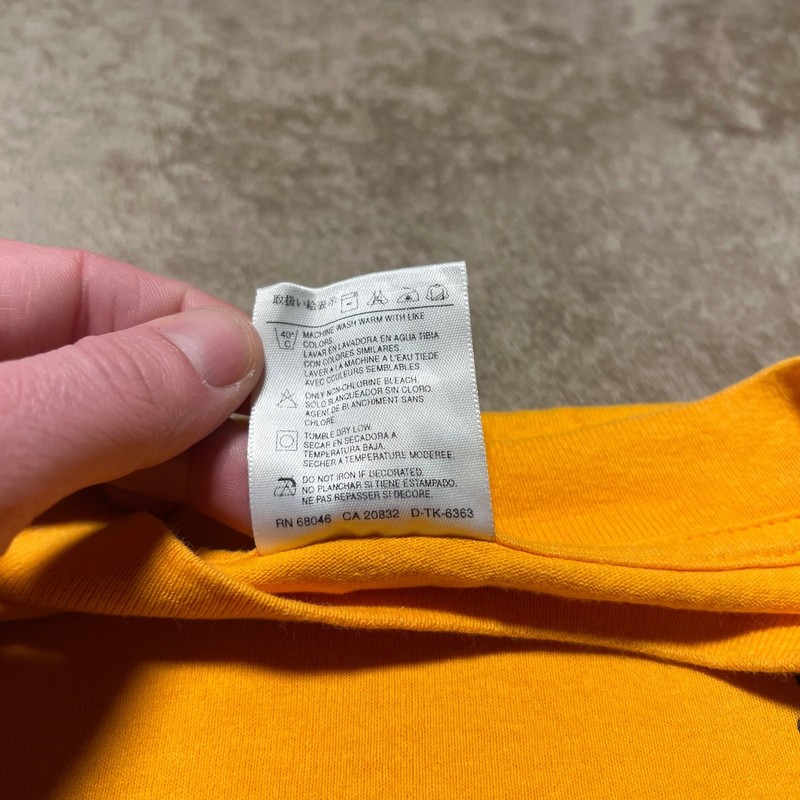 Vintage 90s Maryland Puff Print T Shirt Mens Large Yellow Deer Animal Tultex Tee gallery