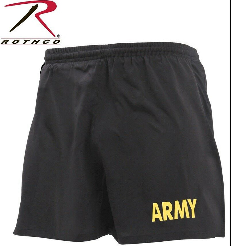 Black Moisture Wicking US ARMY PT Training Workout APFU SHORTS 46030