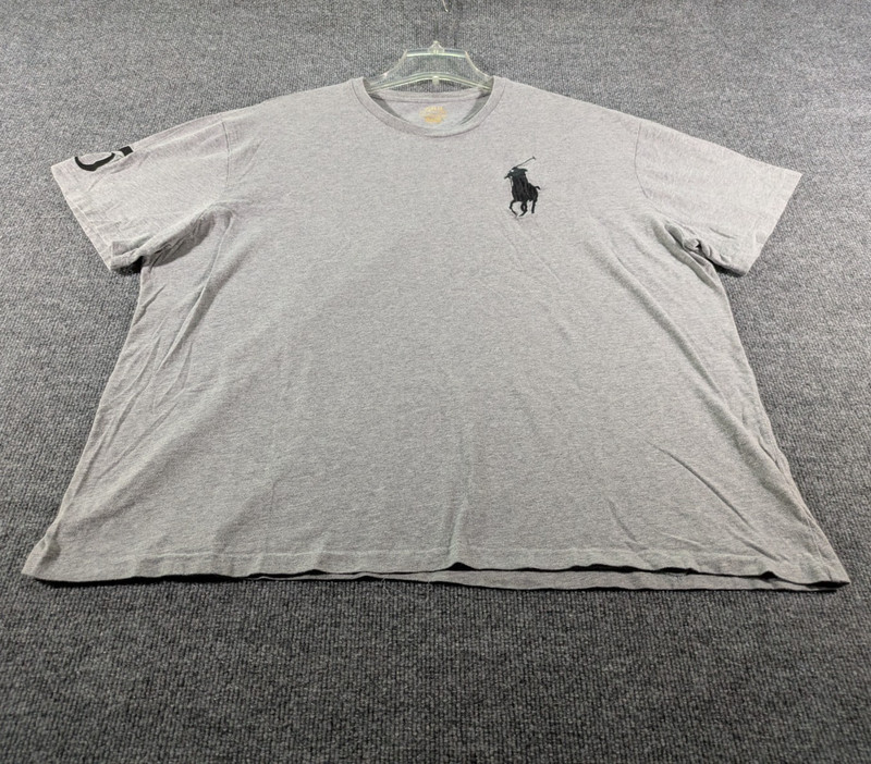 Polo Ralph Lauren Mens 2XB Big Pony Gray T-Shirt Short Sleeve Crew Neck gallery