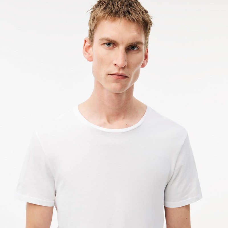 Lacoste Men's Cotton Regular Fit Crew Neck T-Shirts (3 Pack) gallery