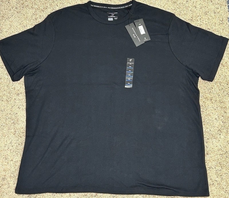 *NWT* Shaquille O’Neal XLG Black Ribbed T Shirt Mens 4XL Big Tall
