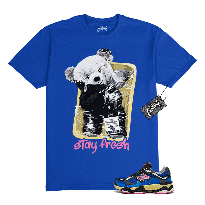 9060 Blue Oasis Real Pink Black T Shirt to Match STAY