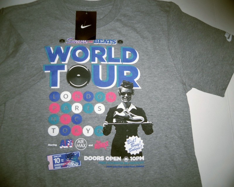 NIKE AIR MAX,AF1 DUNKS WORLD TOUR MENS T-SHIRT PARIS,TOYKO, NEW YORK MEDIUM