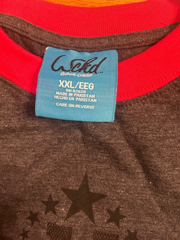 Mens Wckd Authentic Collection T-Shirt With Name/Embroidered W&D Size 2XL NEW gallery