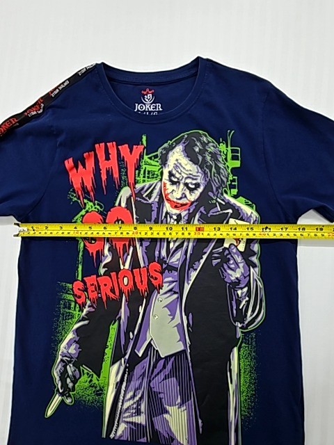 Joker Men's Navy 'Why So Serious' Graphic T-Shirt Size L gallery