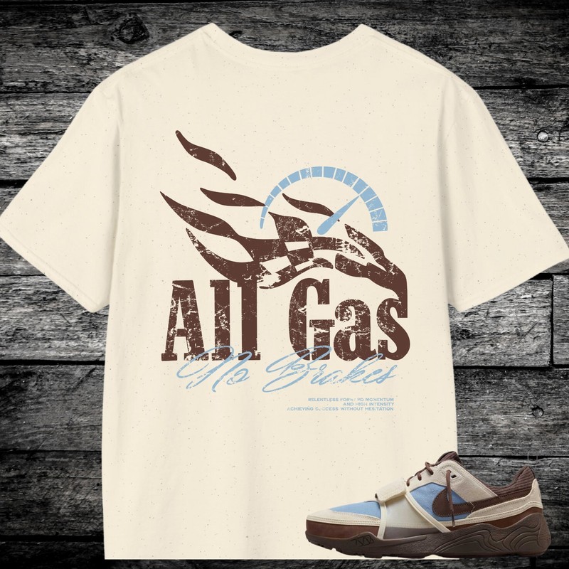 Travis Scott Field Jaxx Leche Blue Sneaker Match Shirt, Baroque Brown Pale Ivory