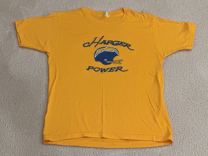 Vintage 80s San Diego Chargers Charger Power Air Coryell T-Shirt – Men’s Small