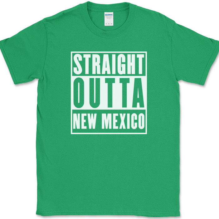 Straight Outta New Mexico T-Shirt Funny State Pride Humor Gift Text Tee gallery