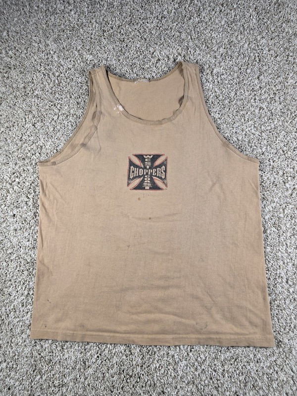 Vintage West Coast Choppers Tank Top Size Large Motorcycle Lady Harley Davidson gallery