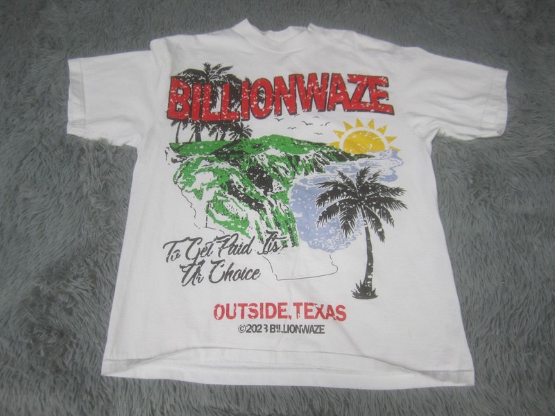 Billionwaze To Get Paid Shirt Mens XL White Outside Texas Graphic Tee Shaka Wear