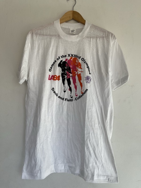 1984 Olympiad Track & Field T Shirt vtg Los Angeles Olympics Sz XL Summer Games