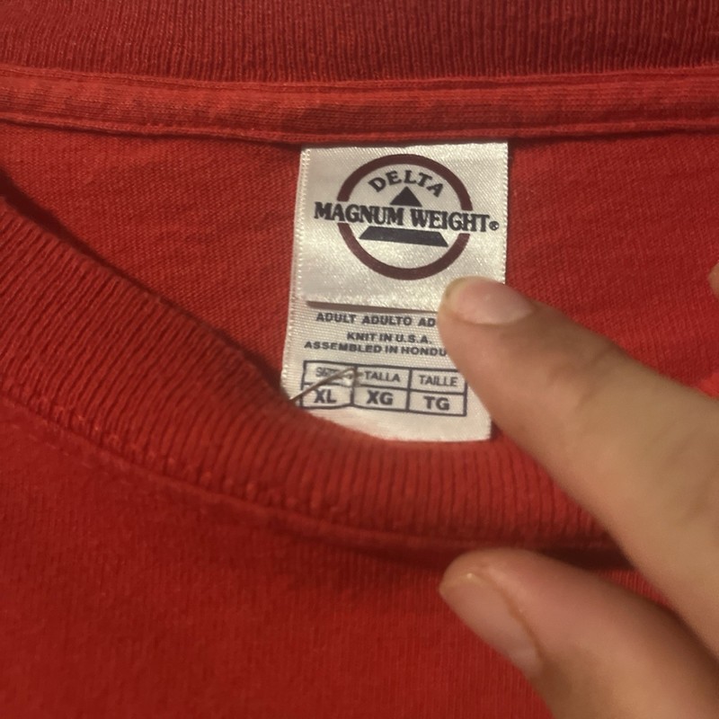 Delta Magnum Weight Men's XL Red Bear Graphic Crew Neck T-Shirt Pigeon Forge gallery