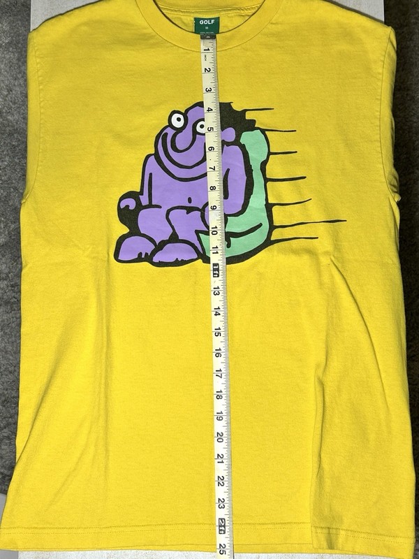 Golf Wang Fast Man Tee Yellow Graphic Print Size M Tyler The Creator 100% Cotton gallery