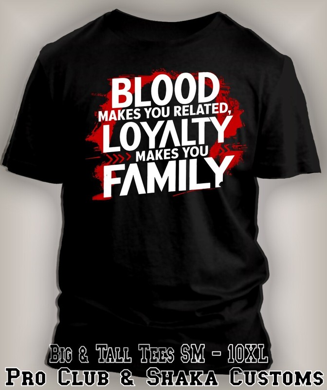 Men 8XL Big Tall Blood Makes Your Related Sneaker Tee Shirt Bigdude Streetwear