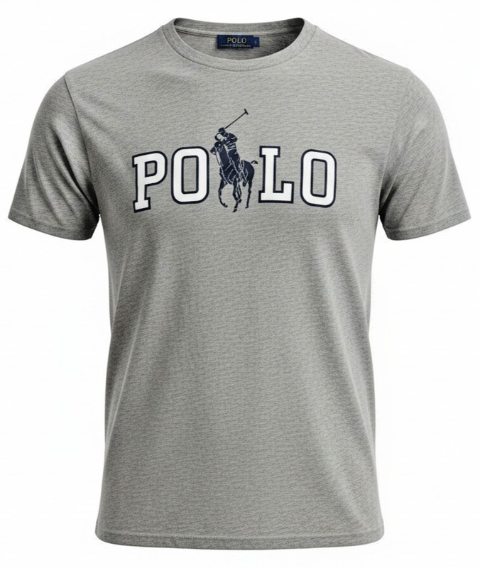 Polo Ralph Lauren Classic Fit Graphic Tee Men’s Small Gray Big Pony POLO Logo