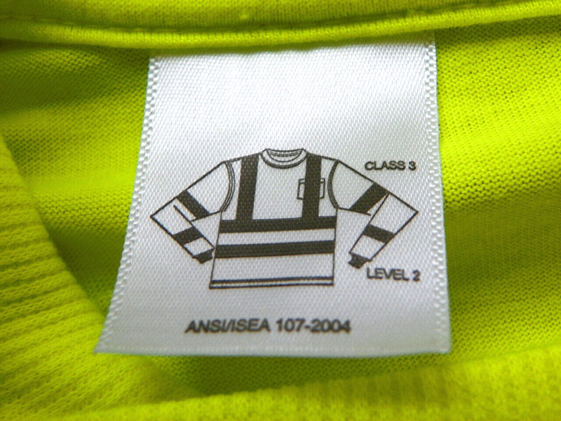NWOT BERNE Safety Shirt Class 3 Level 2 Neon Yellow Reflective Stripe 2X gallery