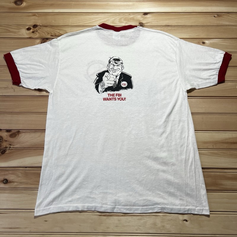 Vintage 80s File Busters Who You Gonna Call? The FBI Wants You Shirt Size XL