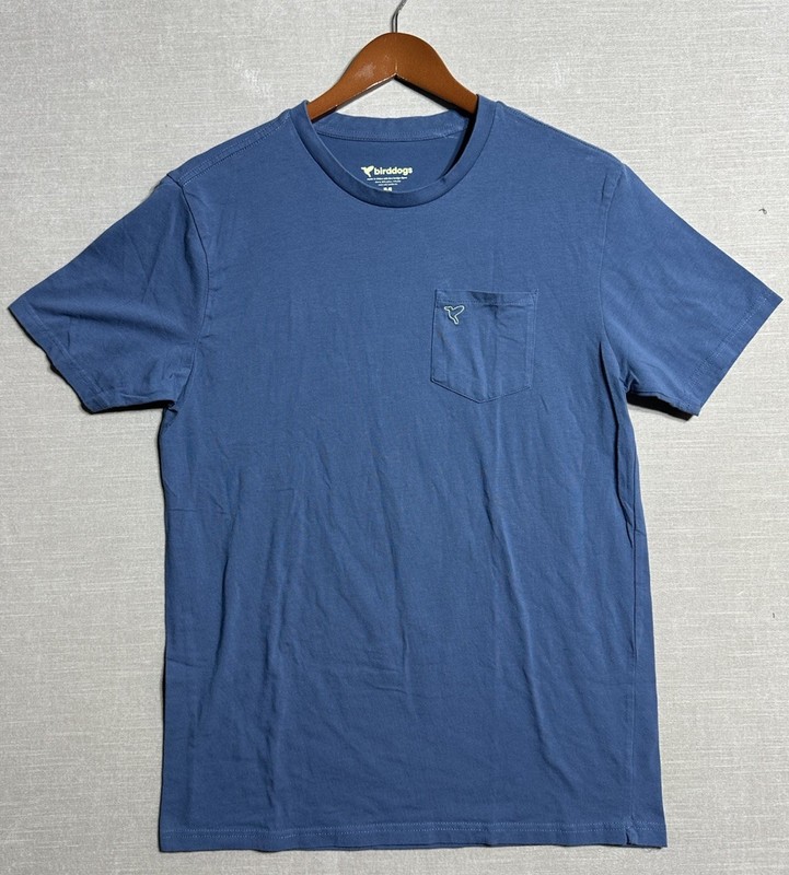 Birddogs T Shirt Mens M Medium Blue Short Sleeve Stretch Round Neck Pullover Tee