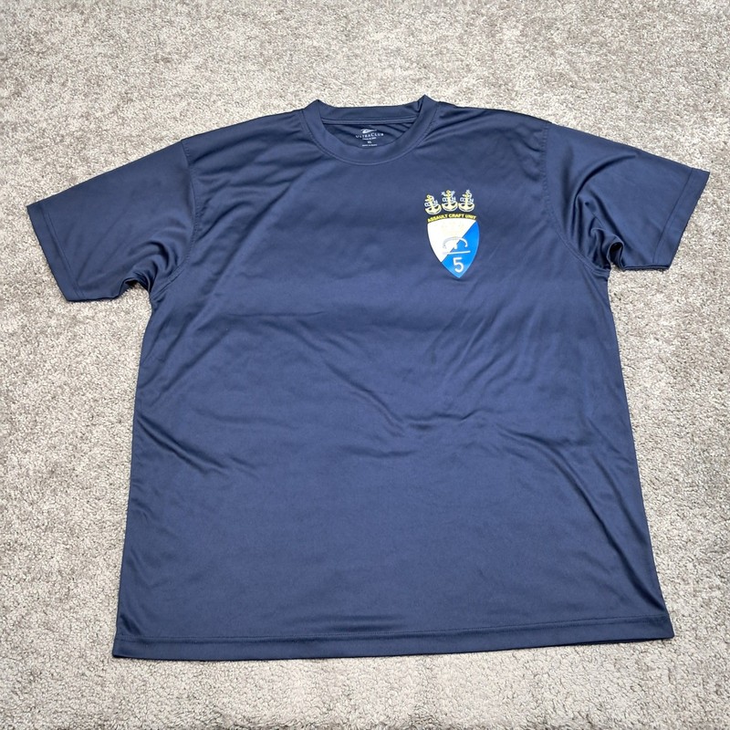 UltraClub Mens XL Navy Blue ACU-5 Maintenance Dept Graphic Performance T-Shirt