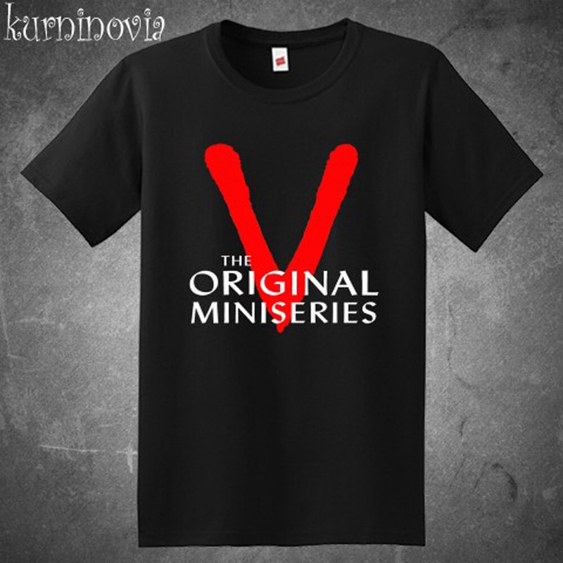 V The Original 1983 Miniseries TV Series Men’s Black Size S to 5XL