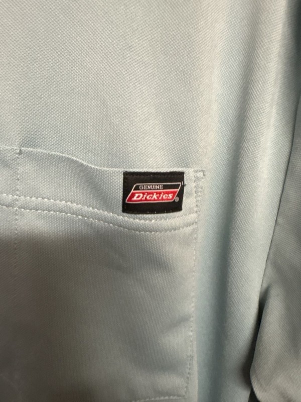 Genuine Dickies Men's Performance Long Sleeve Pocket T-Shirt Blue Gray Size M gallery