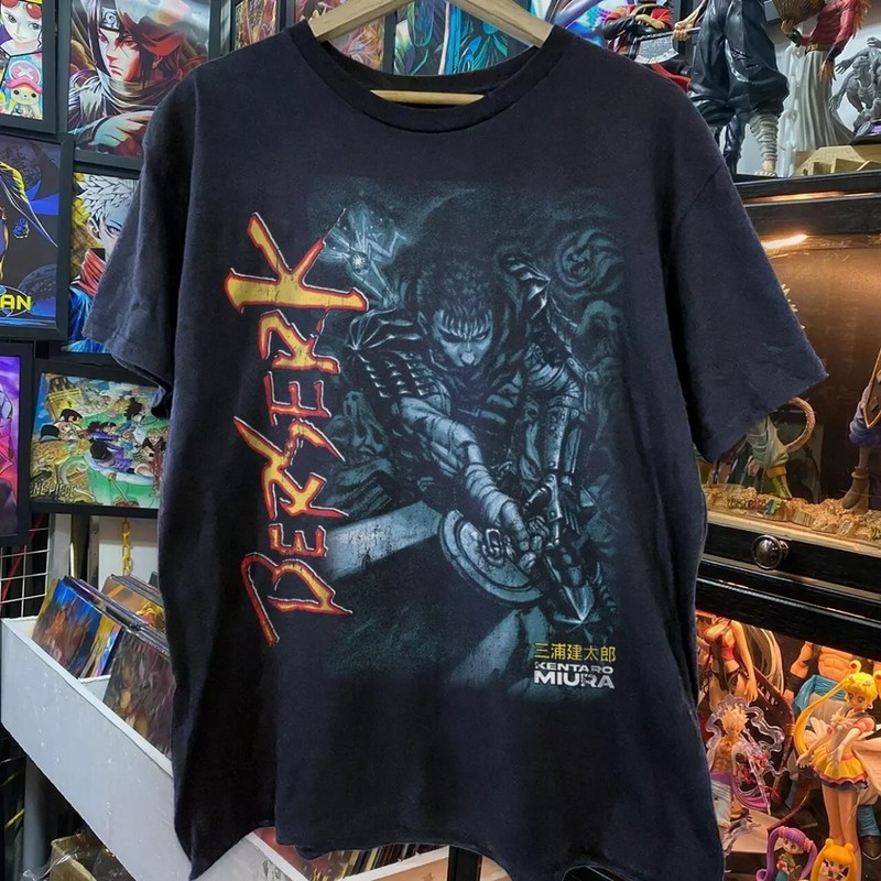 Berserk Vintage Manga Anime Graphic T Shirt Black S-5XL