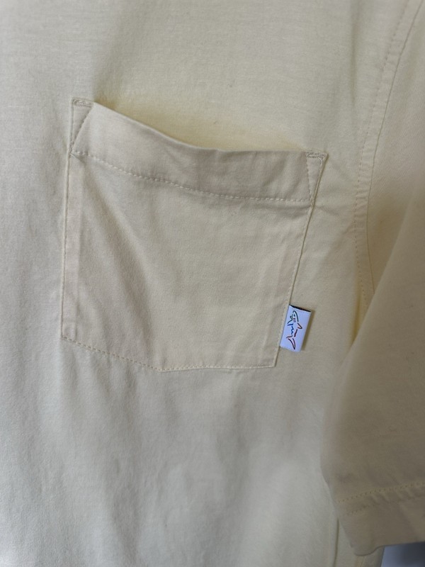 Greg Norman Men's Yellow Pocket Tee Size S Cotton Regular Fit Crew Neck gallery