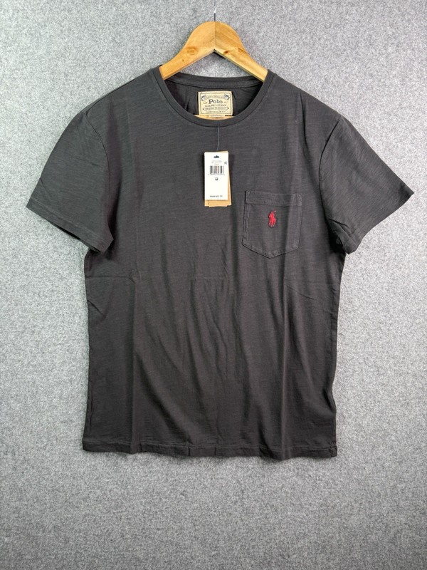 Polo Ralph Lauren Authentic Denim Goods Black Slim Fit Pocket T Shirt Medium
