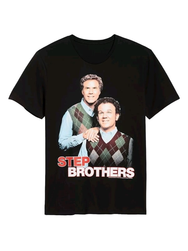 New Step Brothers Portrait Logo Dale & Brennan Mens Medium Funny Movie Tee