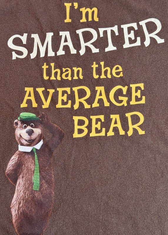 Yogi Bear Movie Brown T-Shirt “I’m Smarter Than The Average Bear” 2010 Size Sm