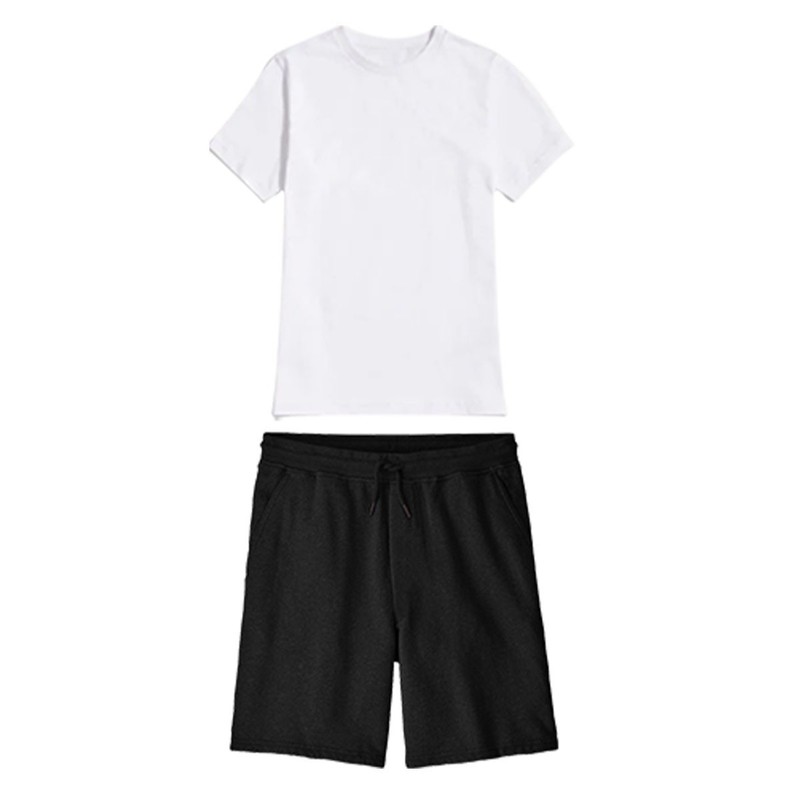 Men’s 2 Piece T-Shirt & Shorts Set Gym Outfit Tracksuit Summer Short Sleeve New
