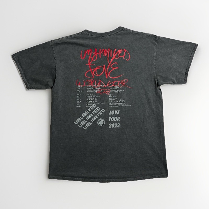 Red Hot Chili Peppers T-shirt Faded Gray Unlimited Love 2022 Tour Mens Size XL gallery