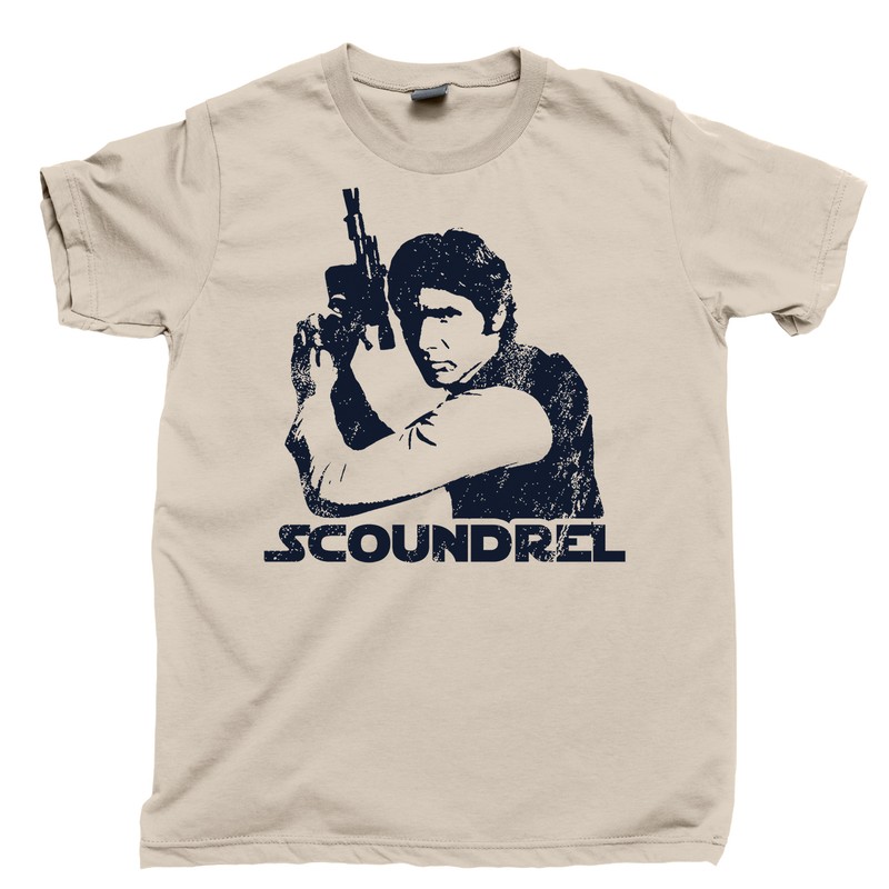 HAN SOLO SCOUNDREL T Shirt Star Wars Last Jedi Millennium Falcon Poster Tee Gift