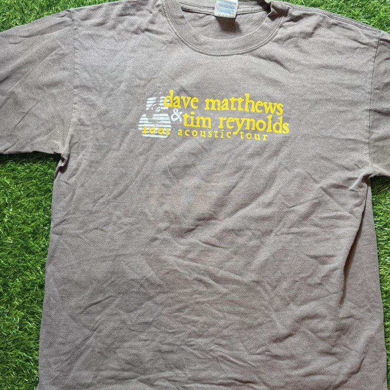 Dave Matthews Band & Tim Reynolds acoustic tour brown t-shirt #dave #bandtee