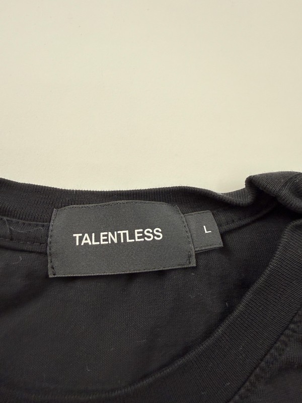 Talentless Shirt Mens Large Black Solid Cotton Tee Crewneck Basic Casual Jersey gallery