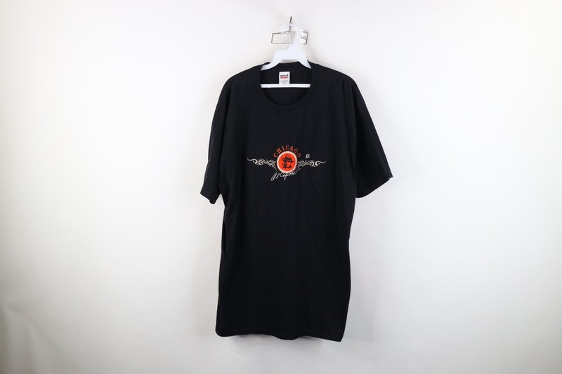 Vtg 90s Y2K Streetwear Mens XL Faded Spell Out Tribal Al Capone Gangster T-Shirt