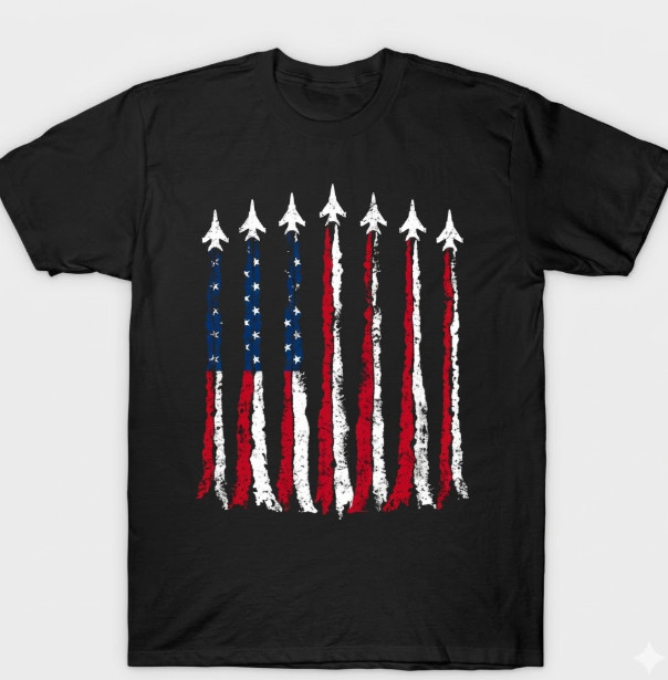4th of July T-Shirt Patriotic USA Flag America Independence Day Tee
