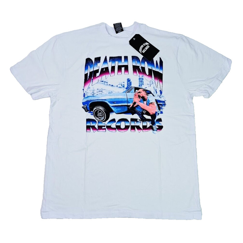 Death Row Records L Men's T Shirt White Blue Pink 90s Lowriders Snoop Dogg New gallery