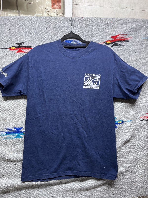 Vintage 00s Fish Head Marine T shirt fishing outdoor adventure Large