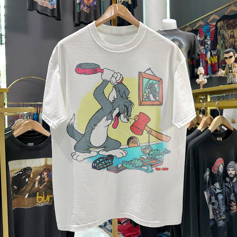 90s Tom And Jerry Promo T-Shirt White XXL gallery