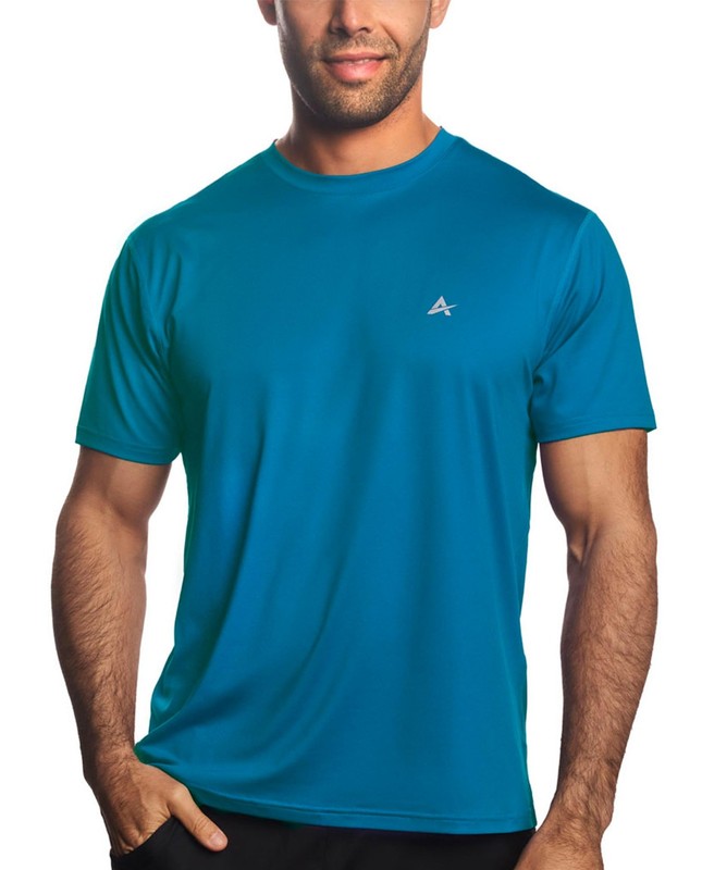 Men’s Crew Neck Cooling T-Shirt – Sweat-Activated Moisture Wicking Performanc…