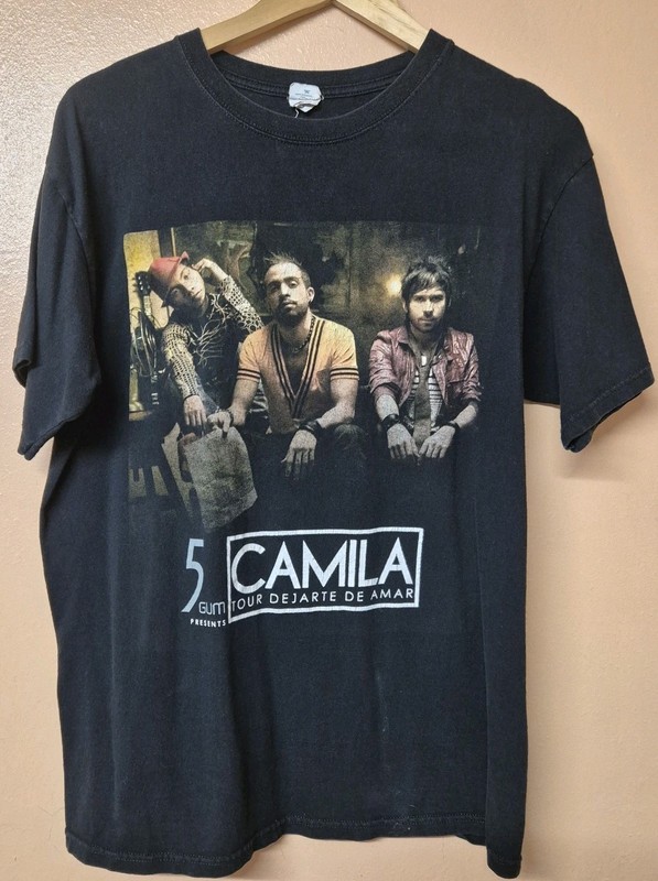 Anvil Camila Tour T Shirt Dejarte De Amar 2011 US Dates Double Sided Size Large