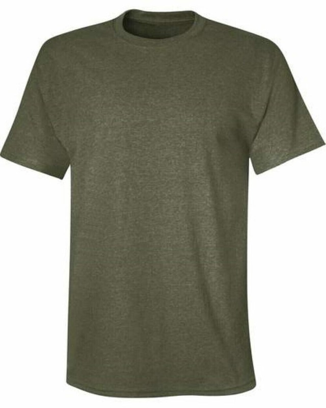 Hanes Mens Ultimate X-Temp T-Shirt Size L Crew Neck Short Sleeve Heather Green
