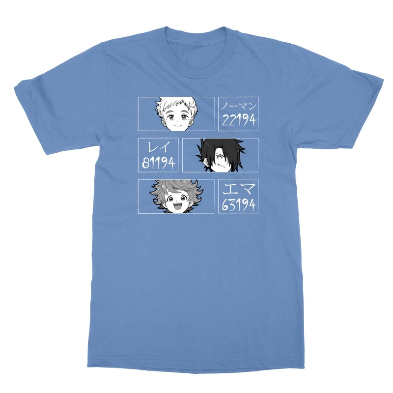 The Promised Neverland Emma Norman Ray Anime Manga Men’s T-Shirt