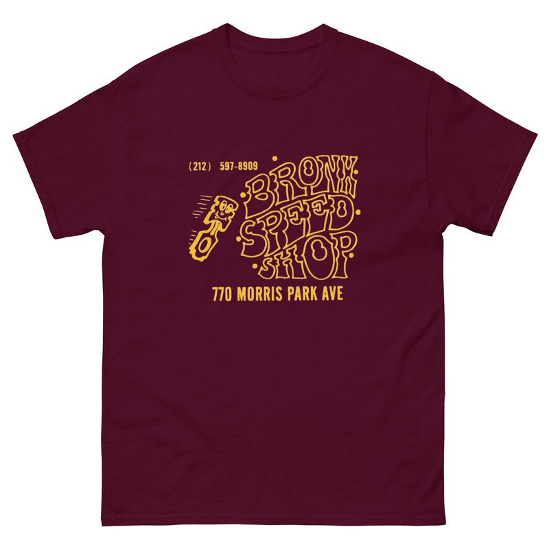 BRONX SPEED SHOP T SHIRT HOT ROD MUSCLE CAR GASSER NEW YORK